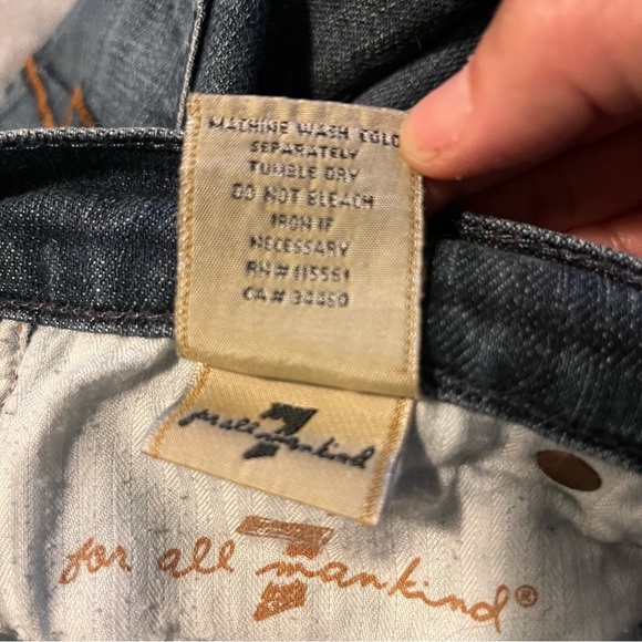 7 For All Mankind Bootcut Jeans Low Rise Size 29 Premium Stretch Denim - Picture 12 of 13